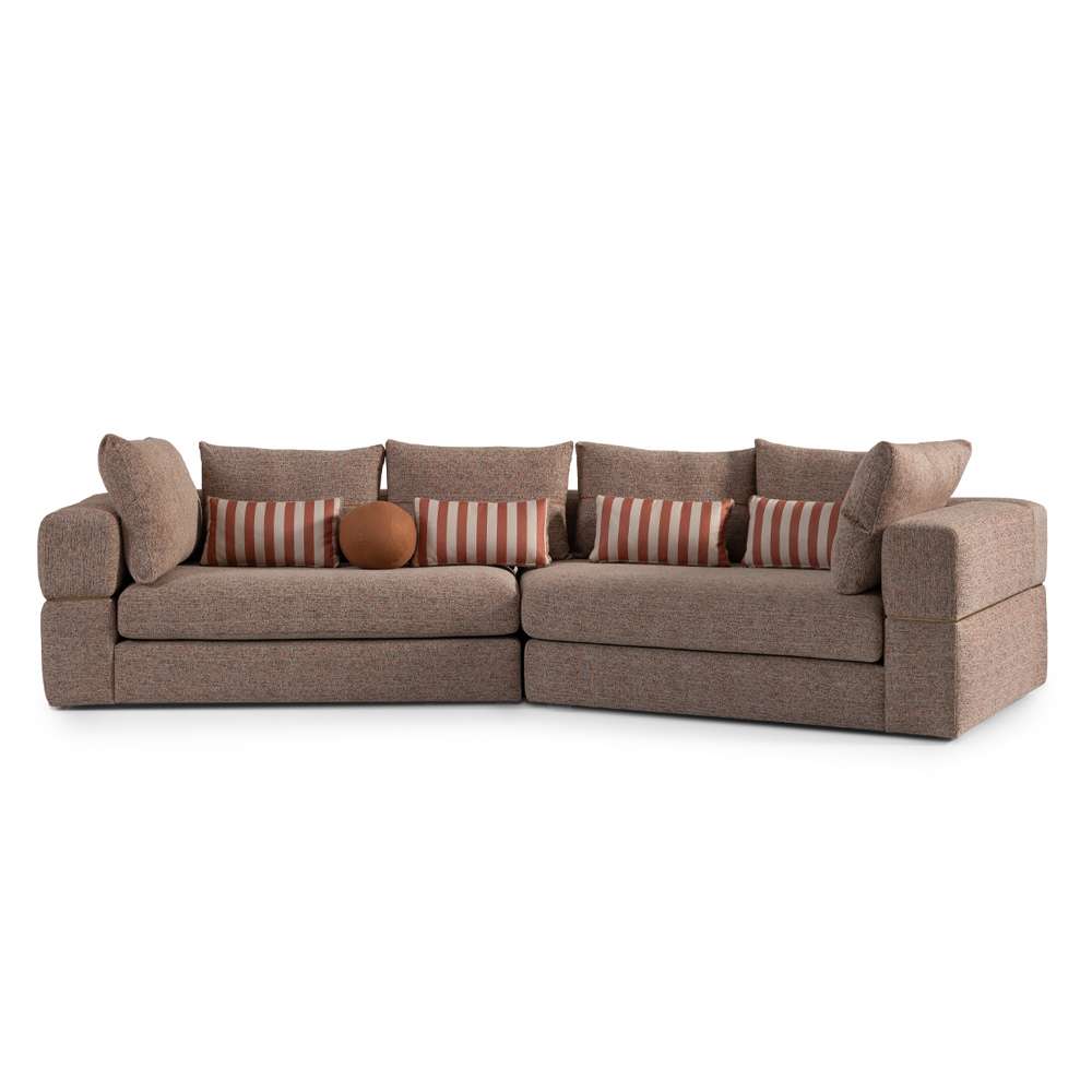 AICO by Michael Amini - Amora 2-Piece Sofa - Bonfire/Eggshell Walnut - LFR-AMRA816-FIR-223 veiw 2