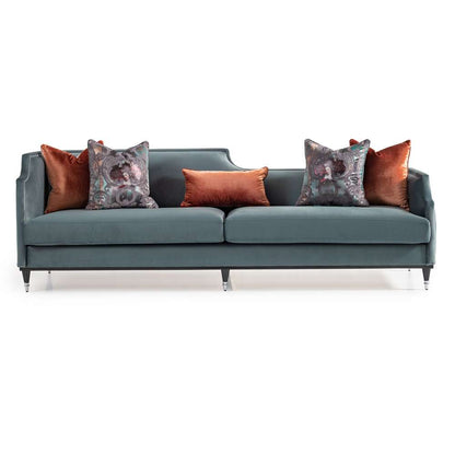 AICO by Michael Amini - La Francaise Mansion Sofa - Azure/Black - LFR-FRSE816-AZR-805 veiw 1