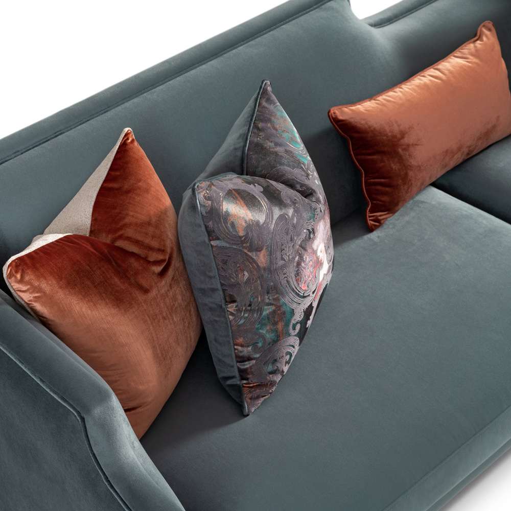 AICO by Michael Amini - La Francaise Mansion Sofa - Azure/Black - LFR-FRSE816-AZR-805 veiw 4