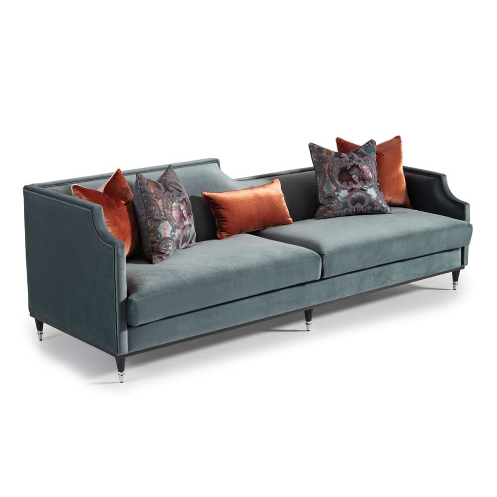 AICO by Michael Amini - La Francaise Mansion Sofa - Azure/Black - LFR-FRSE816-AZR-805 veiw 6