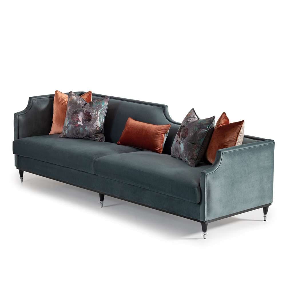 AICO by Michael Amini - La Francaise Mansion Sofa - Azure/Black - LFR-FRSE816-AZR-805 veiw 7