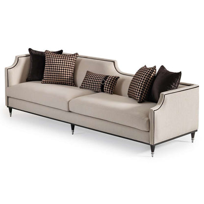 AICO by Michael Amini - La Francaise Mansion Sofa - Cafe au Lait/Black - LFR-FRSE816-CAF-805 veiw 3