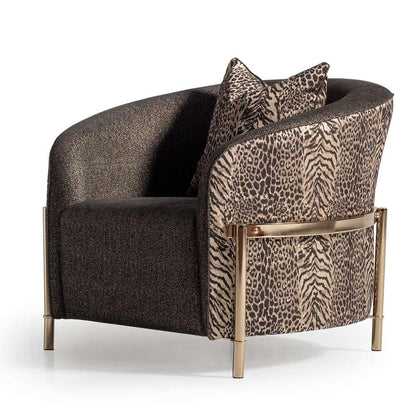 AICO by Michael Amini - Lisbon Accent Chair - Onyx/Gold - LFR-LSBN835-ONX-806 veiw 2