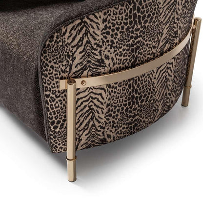 AICO by Michael Amini - Lisbon Accent Chair - Onyx/Gold - LFR-LSBN835-ONX-806 veiw 4