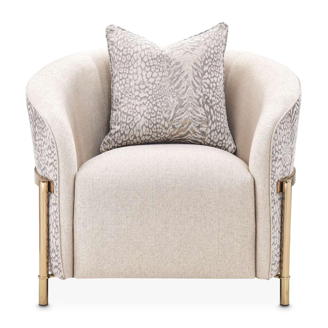 AICO by Michael Amini - Lisbon Accent Chair - Opal/Gold - LFR-LSBN835-OPL-806 veiw 2