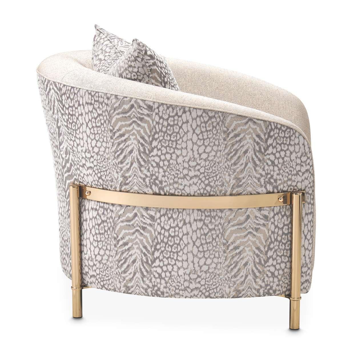 AICO by Michael Amini - Lisbon Accent Chair - Opal/Gold - LFR-LSBN835-OPL-806 veiw 3