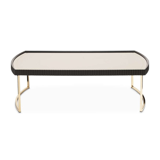 AICO by Michael Amini - Lisbon Cocktail Table - Silken Matte Black - LFR-LSBN201-826 veiw 2