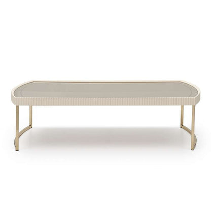AICO by Michael Amini - Lisbon Cocktail Table - Silken Matte Cream - LFR-LSBN201-140 veiw 2