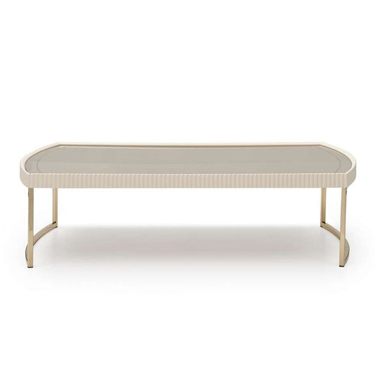 AICO by Michael Amini - Lisbon Cocktail Table - Silken Matte Cream - LFR-LSBN201-140 veiw 2