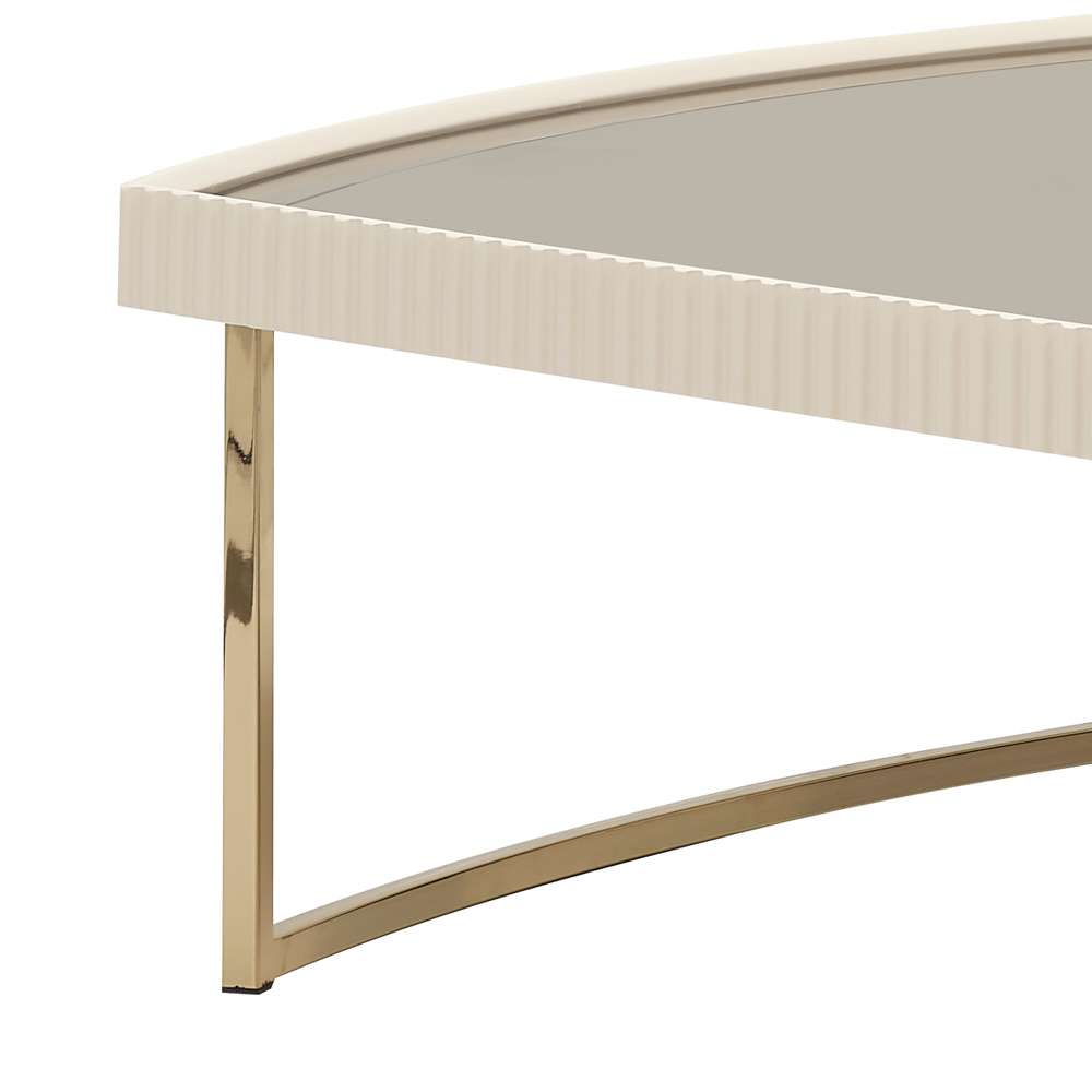 AICO by Michael Amini - Lisbon Cocktail Table - Silken Matte Cream - LFR-LSBN201-140 veiw 5