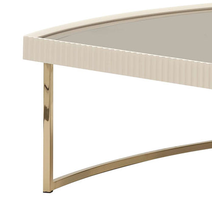 AICO by Michael Amini - Lisbon Cocktail Table - Silken Matte Cream - LFR-LSBN201-140 veiw 5