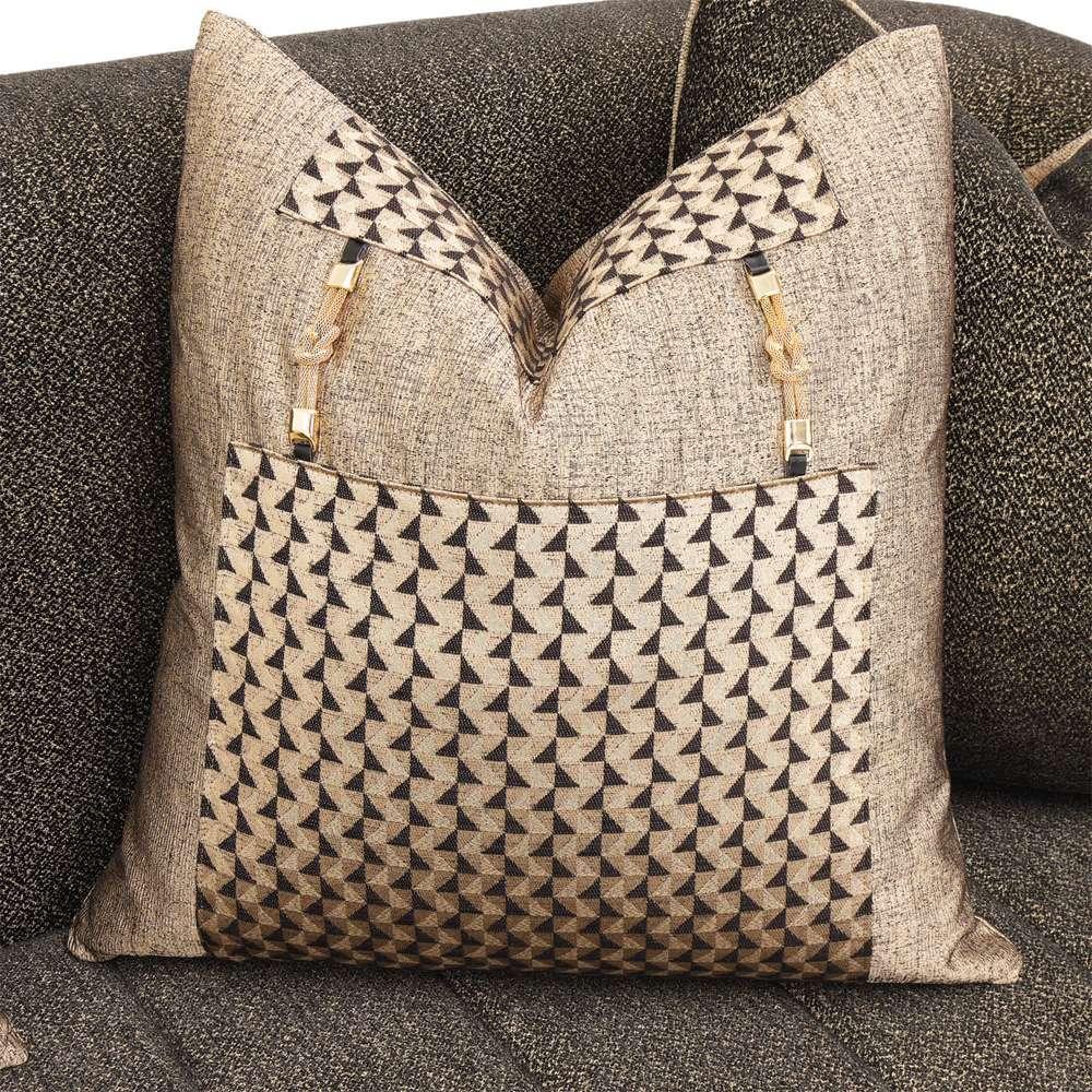 AICO by Michael Amini - Lisbon Loveseat - Onyx/Gold - LFR-LSBN825-ONX-806 veiw 6