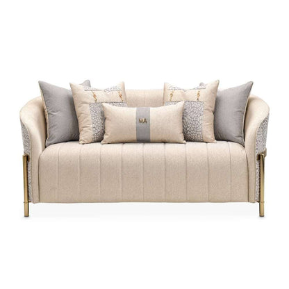 AICO by Michael Amini - Lisbon Loveseat - Opal/Gold - LFR-LSBN825-OPL-806 veiw 2