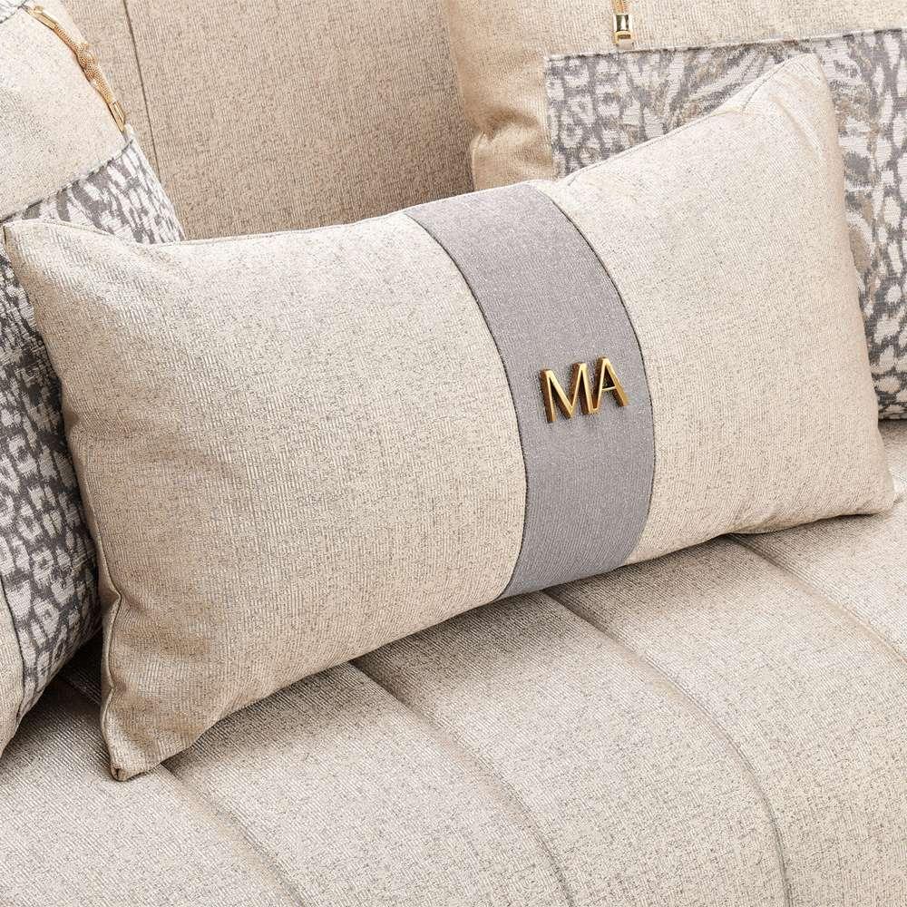 AICO by Michael Amini - Lisbon Loveseat - Opal/Gold - LFR-LSBN825-OPL-806 veiw 5