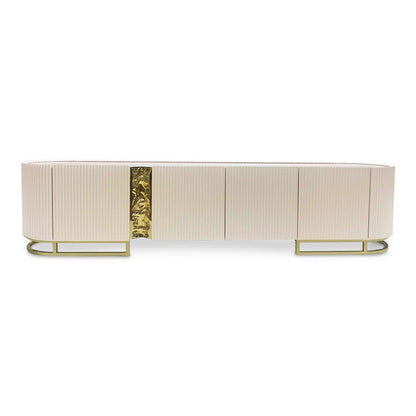 AICO by Michael Amini - Lisbon Media Cabinet - Silken Matte Cream - LFR-LSBN081-140 veiw 1