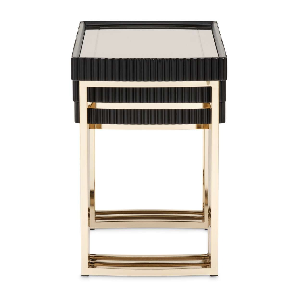 AICO by Michael Amini - Lisbon Nesting Tables, Set of 3 - Silken Matte Black - LFR-LSBN224-826 veiw 2