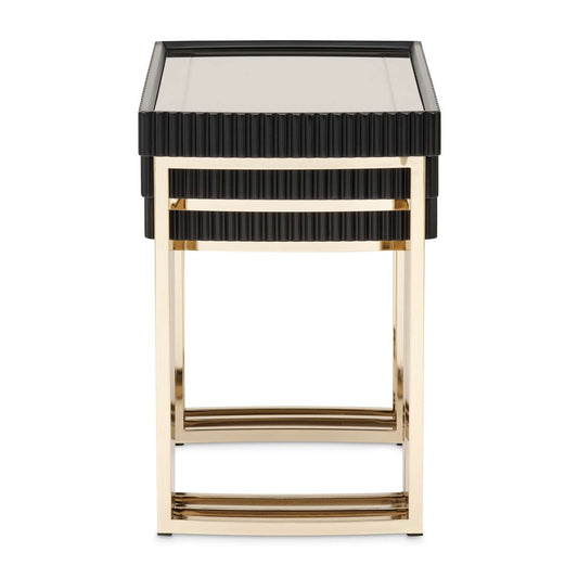 AICO by Michael Amini - Lisbon Nesting Tables, Set of 3 - Silken Matte Black - LFR-LSBN224-826 veiw 2
