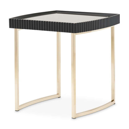 AICO by Michael Amini - Lisbon Side Table - Silken Matte Black - LFR-LSBN202-826 veiw 1