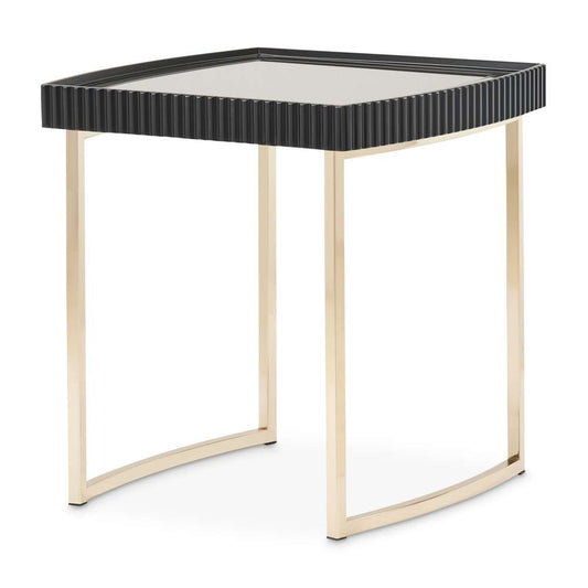 AICO by Michael Amini - Lisbon Side Table - Silken Matte Black - LFR-LSBN202-826 veiw 1