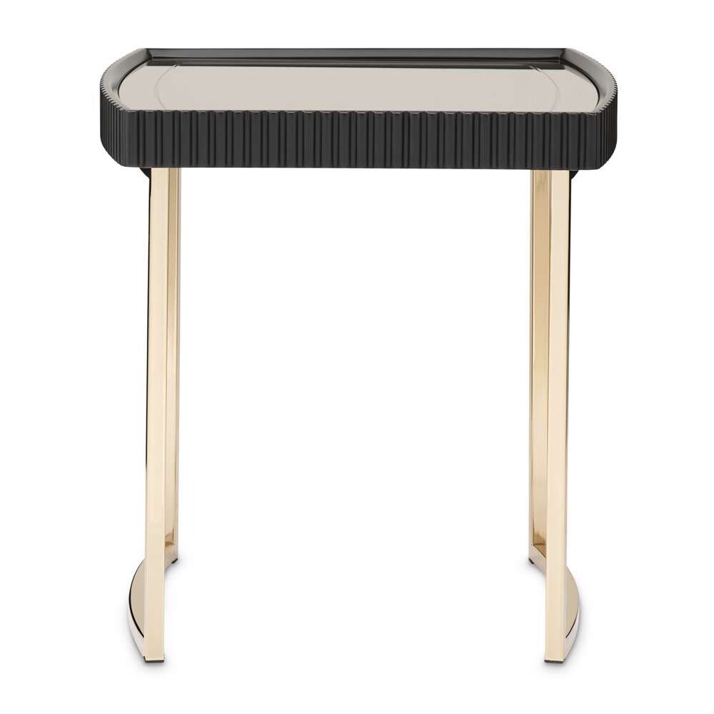 AICO by Michael Amini - Lisbon Side Table - Silken Matte Black - LFR-LSBN202-826 veiw 2