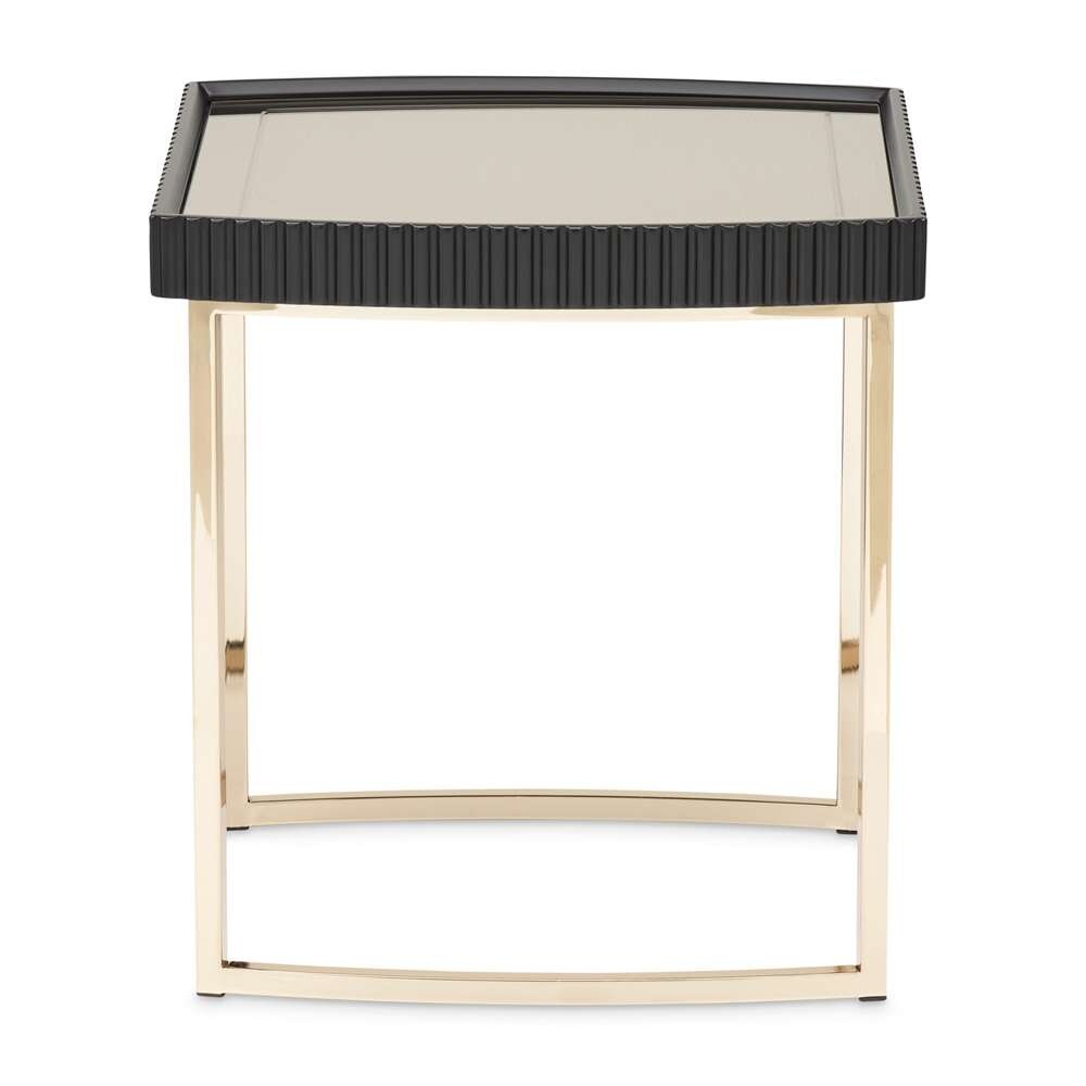 AICO by Michael Amini - Lisbon Side Table - Silken Matte Black - LFR-LSBN202-826 veiw 3