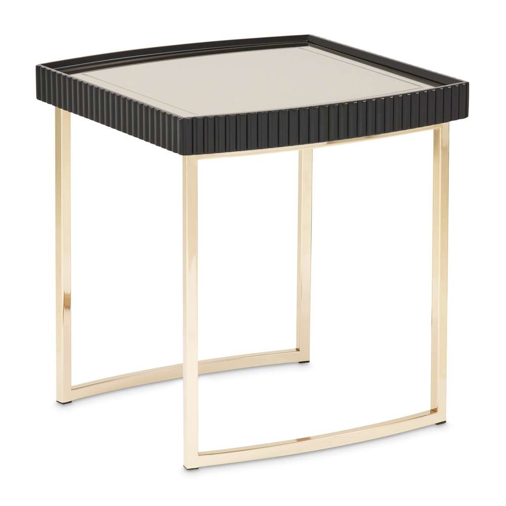 AICO by Michael Amini - Lisbon Side Table - Silken Matte Black - LFR-LSBN202-826 veiw 4