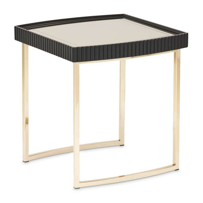AICO by Michael Amini - Lisbon Side Table - Silken Matte Black - LFR-LSBN202-826 veiw 4