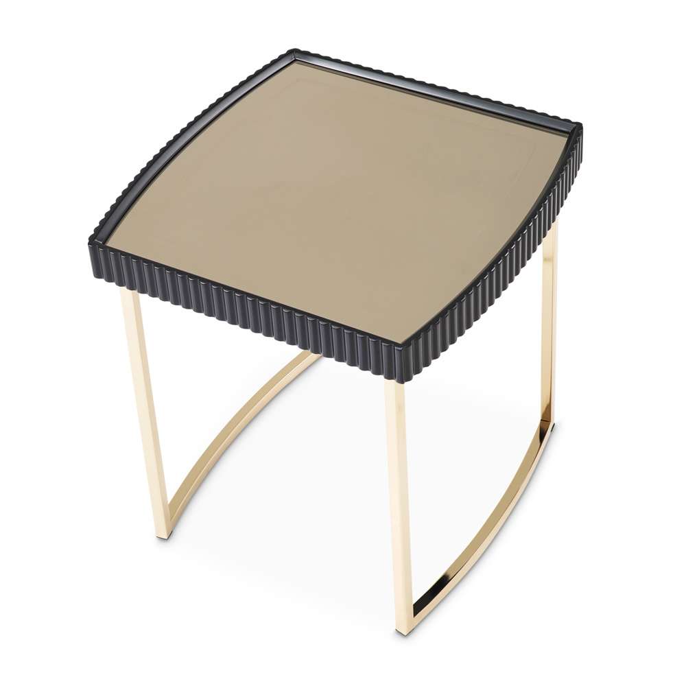 AICO by Michael Amini - Lisbon Side Table - Silken Matte Black - LFR-LSBN202-826 veiw 5