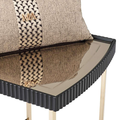 AICO by Michael Amini - Lisbon Side Table - Silken Matte Black - LFR-LSBN202-826 veiw 7