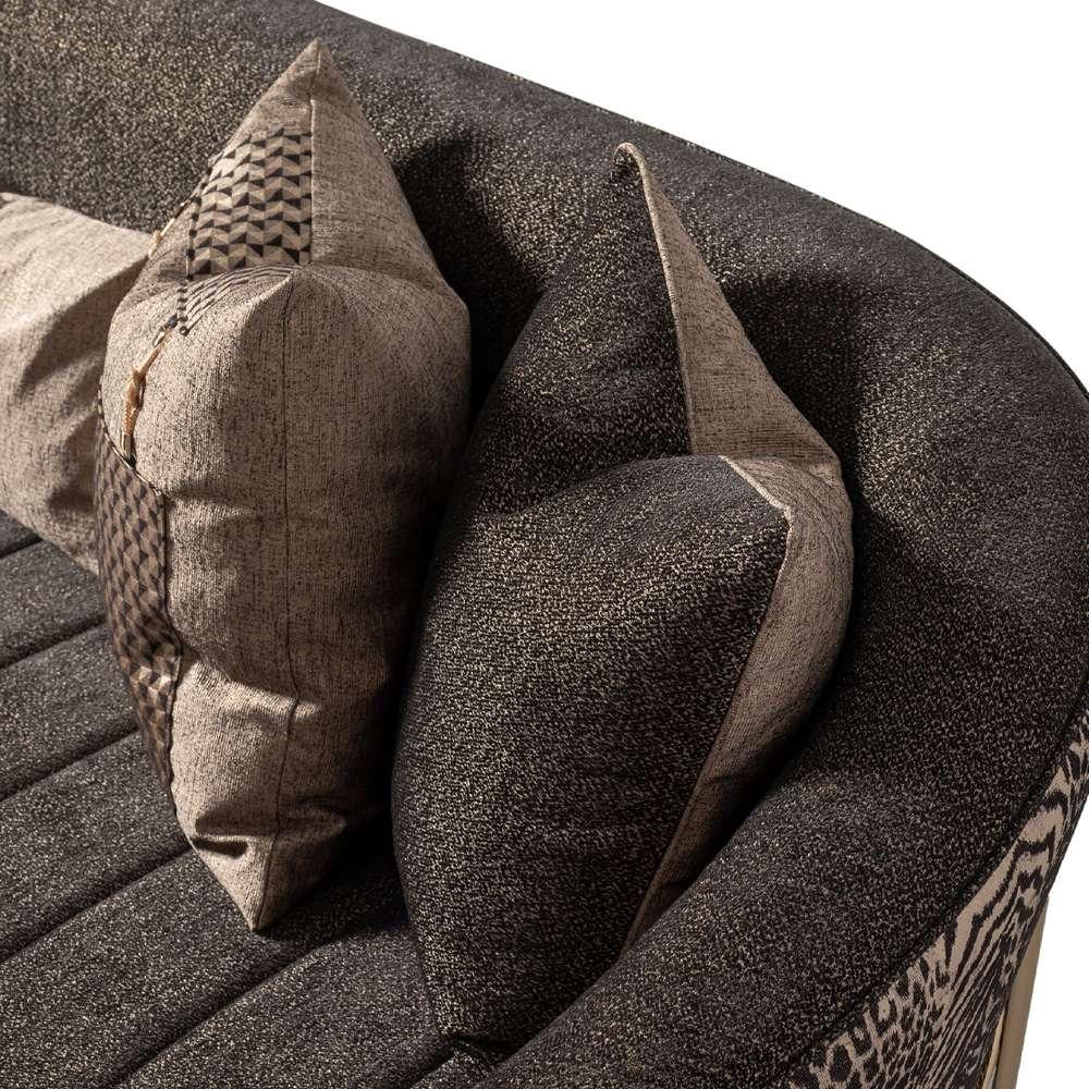 AICO by Michael Amini - Lisbon Sofa - Onyx/Gold - LFR-LSBN815-ONX-806 veiw 7