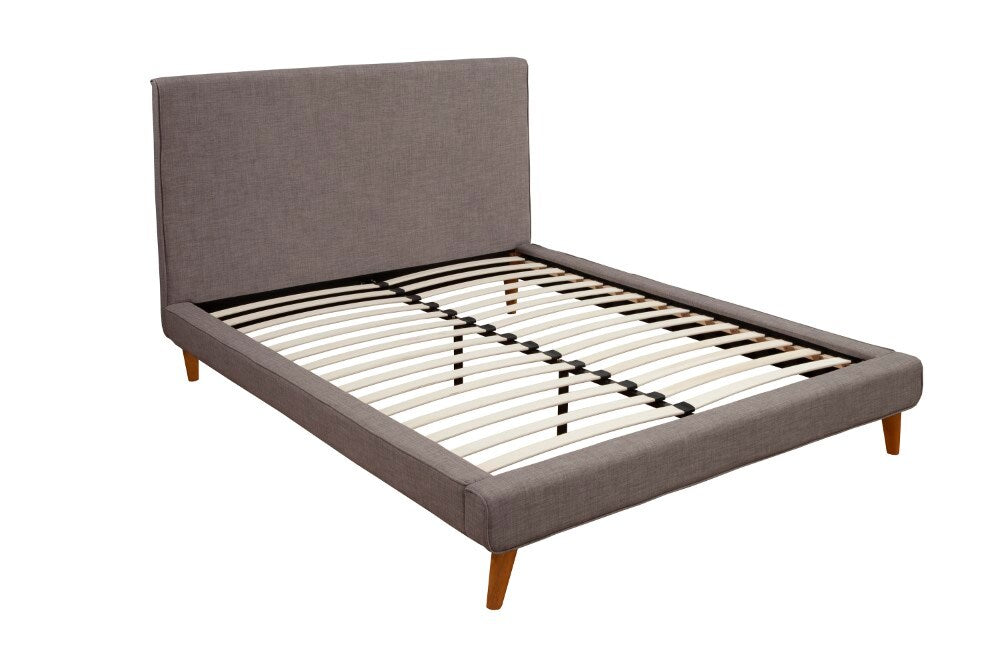 Alpine Furniture - Britney Standard King Upholstered Platform Bed, Dark Grey - 1296EK veiw 3