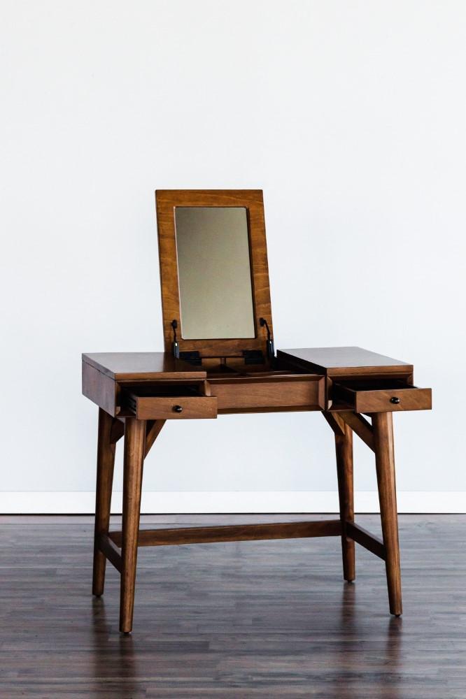 Alpine Furniture - Flynn Bedroom Vanity, Acorn - 966-19 view 2