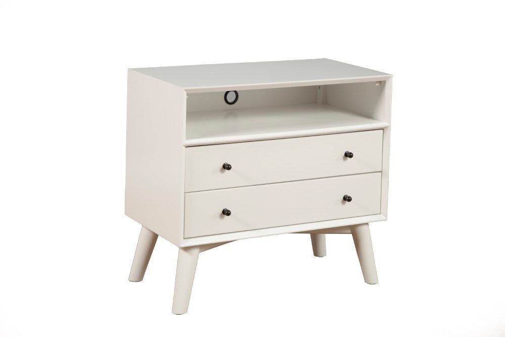 Alpine Furniture - Flynn Large Nightstand, White - 966-W-22 veiw 1