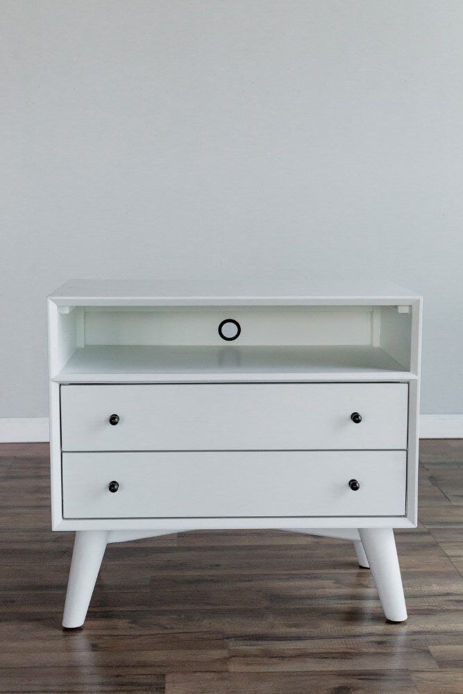 Alpine Furniture - Flynn Large Nightstand, White - 966-W-22 veiw 2