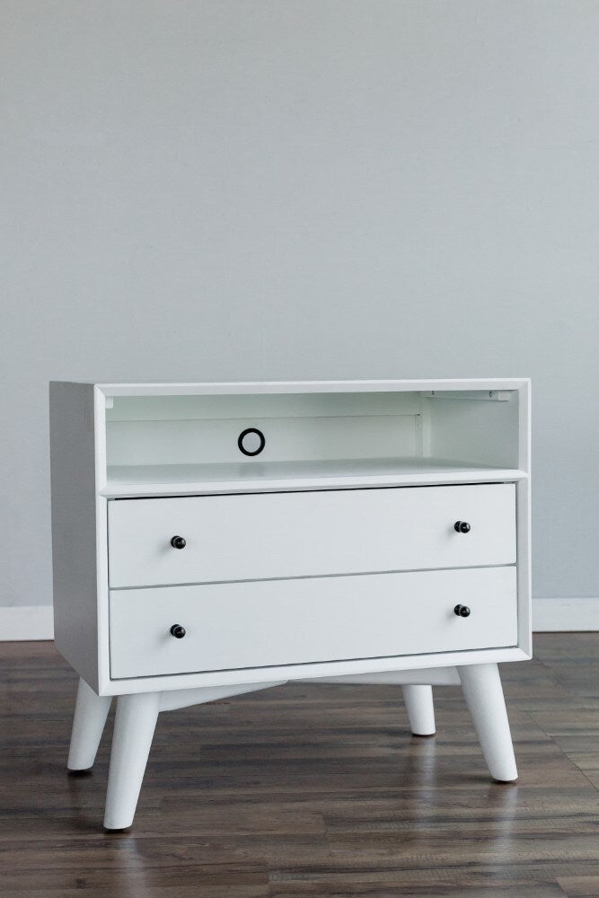 Alpine Furniture - Flynn Large Nightstand, White - 966-W-22 veiw 4