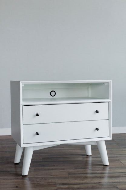 Alpine Furniture - Flynn Large Nightstand, White - 966-W-22 veiw 4
