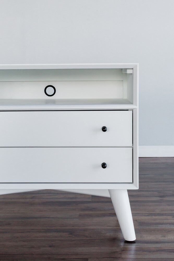 Alpine Furniture - Flynn Large Nightstand, White - 966-W-22 veiw 5