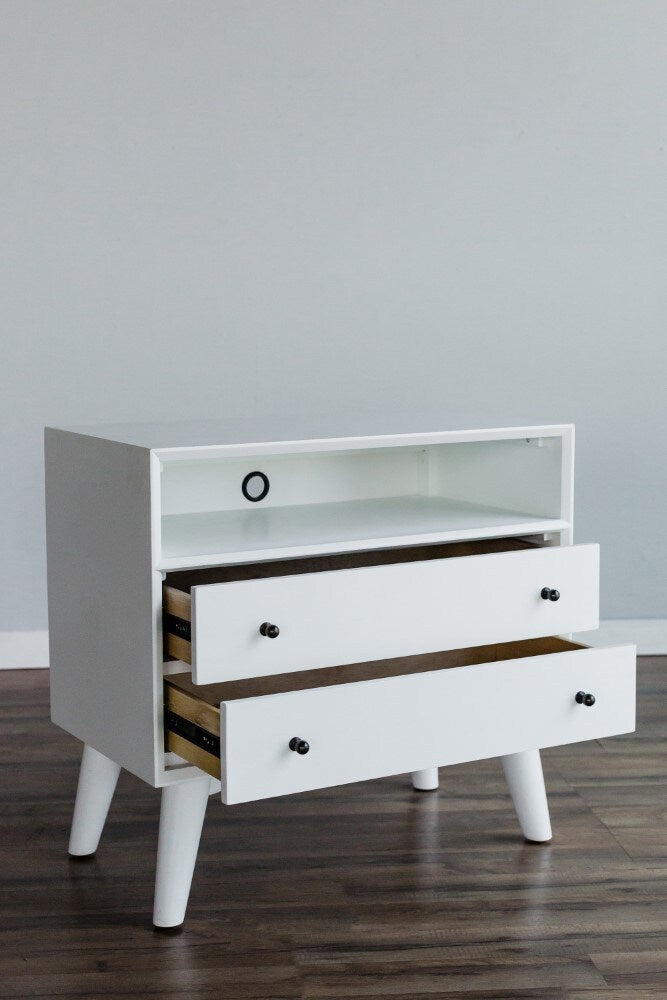 Alpine Furniture - Flynn Large Nightstand, White - 966-W-22 veiw 6