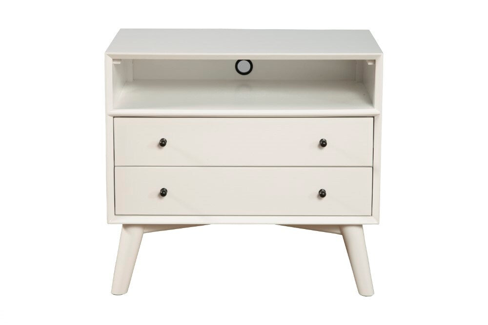 Alpine Furniture - Flynn Large Nightstand, White - 966-W-22 veiw 7