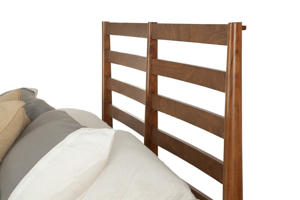 Alpine Furniture - Flynn Retro California King Bed w/Slat Back Headboard, Acorn - 1066-27CK veiw 2