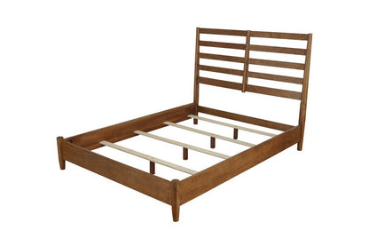 Alpine Furniture - Flynn Retro California King Bed w/Slat Back Headboard, Acorn - 1066-27CK veiw 3
