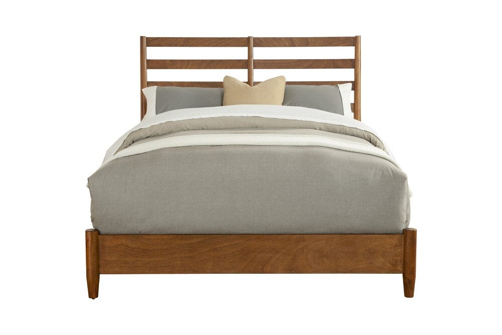 Alpine Furniture - Flynn Retro California King Bed w/Slat Back Headboard, Acorn - 1066-27CK veiw 6