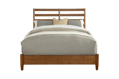 Alpine Furniture - Flynn Retro California King Bed w/Slat Back Headboard, Acorn - 1066-27CK veiw 6