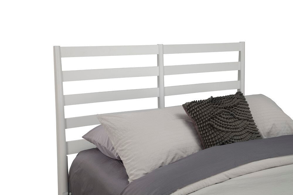 Alpine Furniture - Flynn Retro California King Bed w/Slat Back Headboard, White - 1066-W-27CK veiw 6