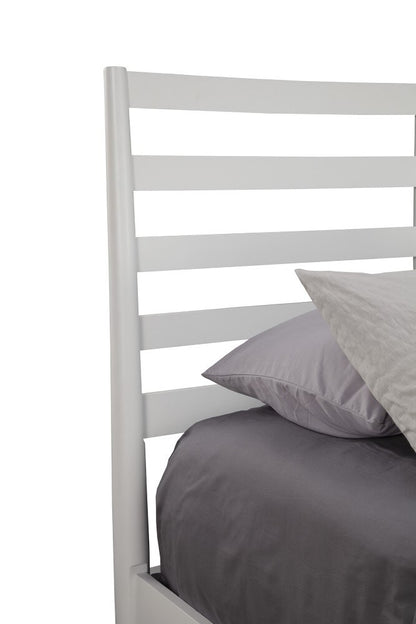 Alpine Furniture - Flynn Retro Full Bed w/Slat Back Headboard, White - 1066-W-28F veiw 4