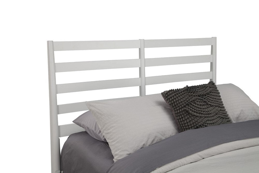 Alpine Furniture - Flynn Retro Full Bed w/Slat Back Headboard, White - 1066-W-28F veiw 6