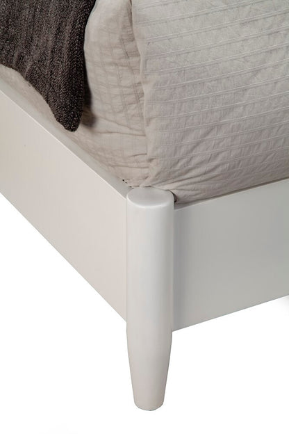 Alpine Furniture - Flynn Retro Standard King Bed w/Slat Back Headboard, White - 1066-W-27EK veiw 5