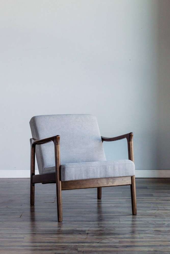 Alpine Furniture - Zephyr Lounge Chair, Light Grey - RT641A veiw 1