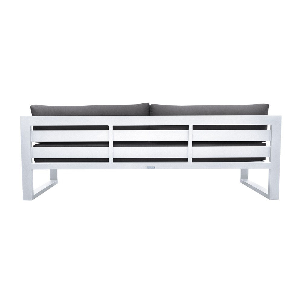 Armen Living - Aelani Outdoor 4 piece Set in White Finish and Charcoal Cushions - SETODAEWH veiw 4