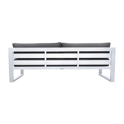 Armen Living - Aelani Outdoor 4 piece Set in White Finish and Charcoal Cushions - SETODAEWH veiw 4